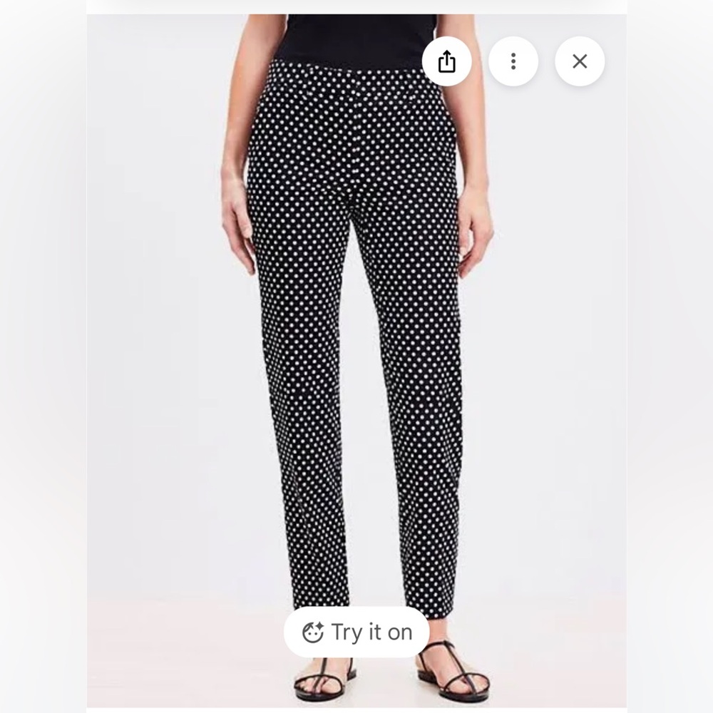 Ann Taylor Loft Riviera Marisa Fit Ankle Pant Size 6 Black - Picture 4 of 10